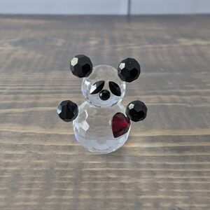 Vintage IRIS ARC Swarovski Austrian Crystal Panda Bear figurine
